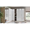 Bibliothèque chambre, 6 niches, couleur blanc, Gamme MitaBlanc