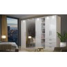 Bibliothèque chambre, 6 niches, couleur blanc, Gamme MitaBlanc