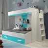 lit superposé enfant avec tiroir de rangement et etagere, Gamme dream 9