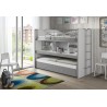 Lit superpose enfant 90x200 avec rangements , Gamme bonny