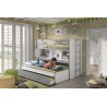 Lit superpose enfant 90x200 avec rangements , Gamme bonny
