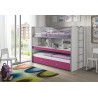 Lit superpose enfant 90x200 avec rangements , Gamme bonny