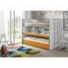 Lit superpose enfant 90x200 avec rangements , Gamme bonny