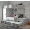 Lit gigogne enfant avec armoire et tiroir, Gamme dream