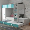 Lit gigogne enfant avec armoire et tiroir, Gamme dream