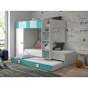 Lit gigogne enfant avec armoire et tiroir, Gamme dream