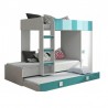 Lit gigogne enfant avec armoire et tiroir, Gamme dream