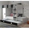 Lit gigogne enfant avec armoire et tiroir, Gamme dream