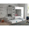 Lit gigogne enfant avec armoire et tiroir blanc, Gamme dream