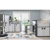 Lit combiné avec bureau et rangements, Gamme puzzle