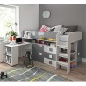 Lit combiné enfant 90x200  avec bureau et rangements  , Gamme dream