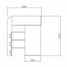 Lit combiné enfant 90x200  avec bureau et rangements  , Gamme dream