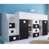 Lit combiné enfant 90x200  avec escalier  et  bureau , Gamme dream