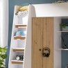 LIT MEZZANINE ENFANT 90X200 AVEC BUREAU ET ARMOIRE, GAMME SMART