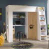 LIT MEZZANINE ENFANT 90X200 AVEC BUREAU ET ARMOIRE, GAMME SMART