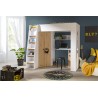 LIT MEZZANINE ENFANT 90X200 AVEC BUREAU ET ARMOIRE, GAMME SMART
