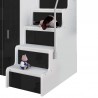 Lit combiné enfant 90x200  avec escalier et rangements brillant , Gamme camy