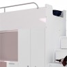 Lit combiné enfant 90x200  avec escalier et rangements  , Gamme camy