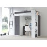 Lit combiné enfant 90x200  avec bureau et armoires blanc , Gamme maxi