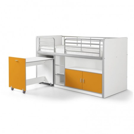 Lit compact enfant 90x200 avec bureau- Gamme bonny