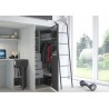 Lit combiné enfant 90x200  avec bureau et armoires blanc , Gamme maxi