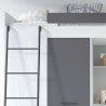 Lit combiné enfant 90x200  avec bureau et armoires blanc , Gamme maxi