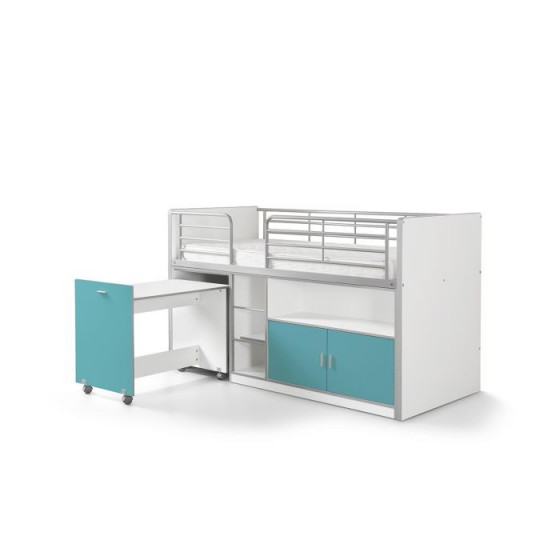 Lit compact enfant 90x200 avec bureau- Gamme bonny