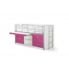 Lit compact enfant 90x200 avec bureau rabattable- Gamme bonny