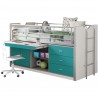 Lit compact enfant 90x200 avec bureau rabattable- Gamme bonny