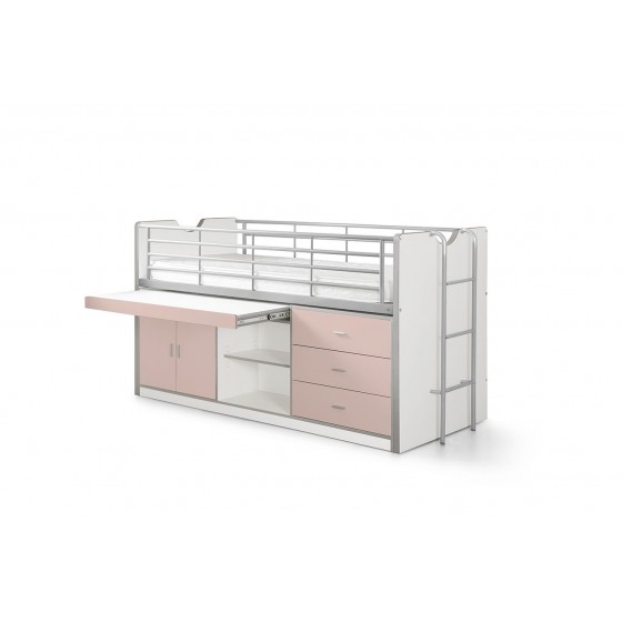 Lit compact enfant 90x200 avec bureau rabattable- Gamme bonny