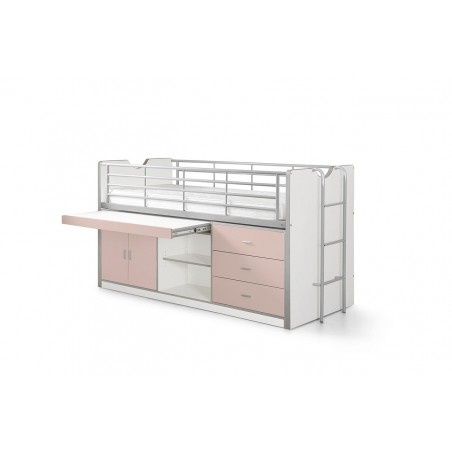 Lit compact enfant 90x200 avec bureau rabattable- Gamme bonny
