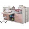 Lit compact enfant 90x200 avec bureau rabattable- Gamme bonny