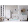 Lit bebe 120x60 blanc ou gris, Gamme lounge, marque vox
