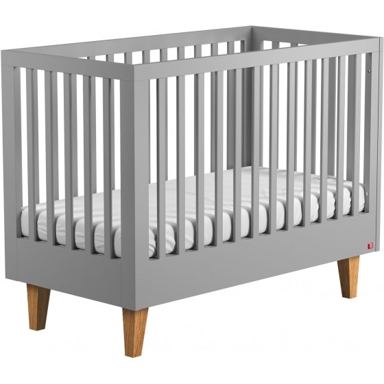 Lit bebe 120x60 blanc ou gris, Gamme lounge, marque vox