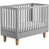 Lit bebe 120x60 blanc ou gris, Gamme lounge, marque vox