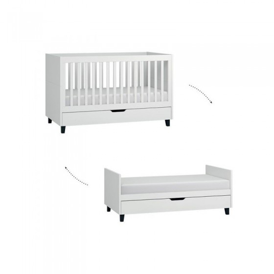 Lit bebe 140x70 evolutif, Gamme simple, marque vox