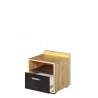 Table de chevet 1 niche et 1 tiroir, avec LED, Gamme CUBE