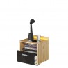 Table de chevet 1 niche et 1 tiroir, avec LED, Gamme CUBE