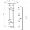 Armoire angle enfant 1 porte , Gamme puzzle