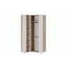 Armoire d'angle enfant en bois blanc et chêne, 2 portes, Gamme meyrin