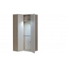 Armoire d'angle enfant en bois blanc et chêne, 2 portes, Gamme meyrin