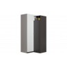 Armoire d'angle enfant en bois blanc et noir, 1 porte, Gamme lagos