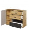 Commode enfant 1 porte, 3 tiroirs et 1 niche, Gamme CUBE