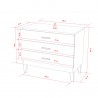 Commode bebe 3 tiroirs, Gamme lounge, marque vox