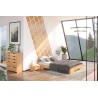 LIT DESIGN 2 PERSONNES  EN BOIS HETRE MASSIF , dimension 160x200, GAMME VENTO
