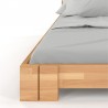LIT DESIGN EN BOIS HETRE MASSIF , dimension 140x200, GAMME MILO