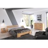 LIT DESIGN EN BOIS HETRE MASSIF , dimension 140x200, GAMME MILO