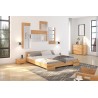 LIT ADULTE DESIGN EN BOIS HETRE MASSIF , dimension 180x200, GAMME NASH