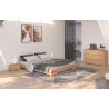 LIT ADULTE DESIGN EN BOIS HETRE MASSIF , dimension 180x200, GAMME NASH