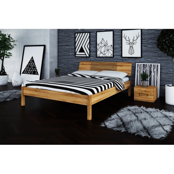 Lit en hêtre, dimension 140 x 190, Gamme Lancy